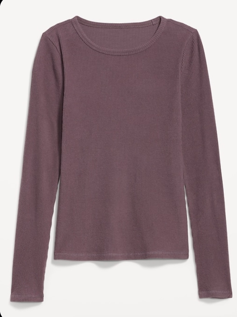 Ribbed Long-Sleeve Crewneck T-shirt Plush, Old Navy